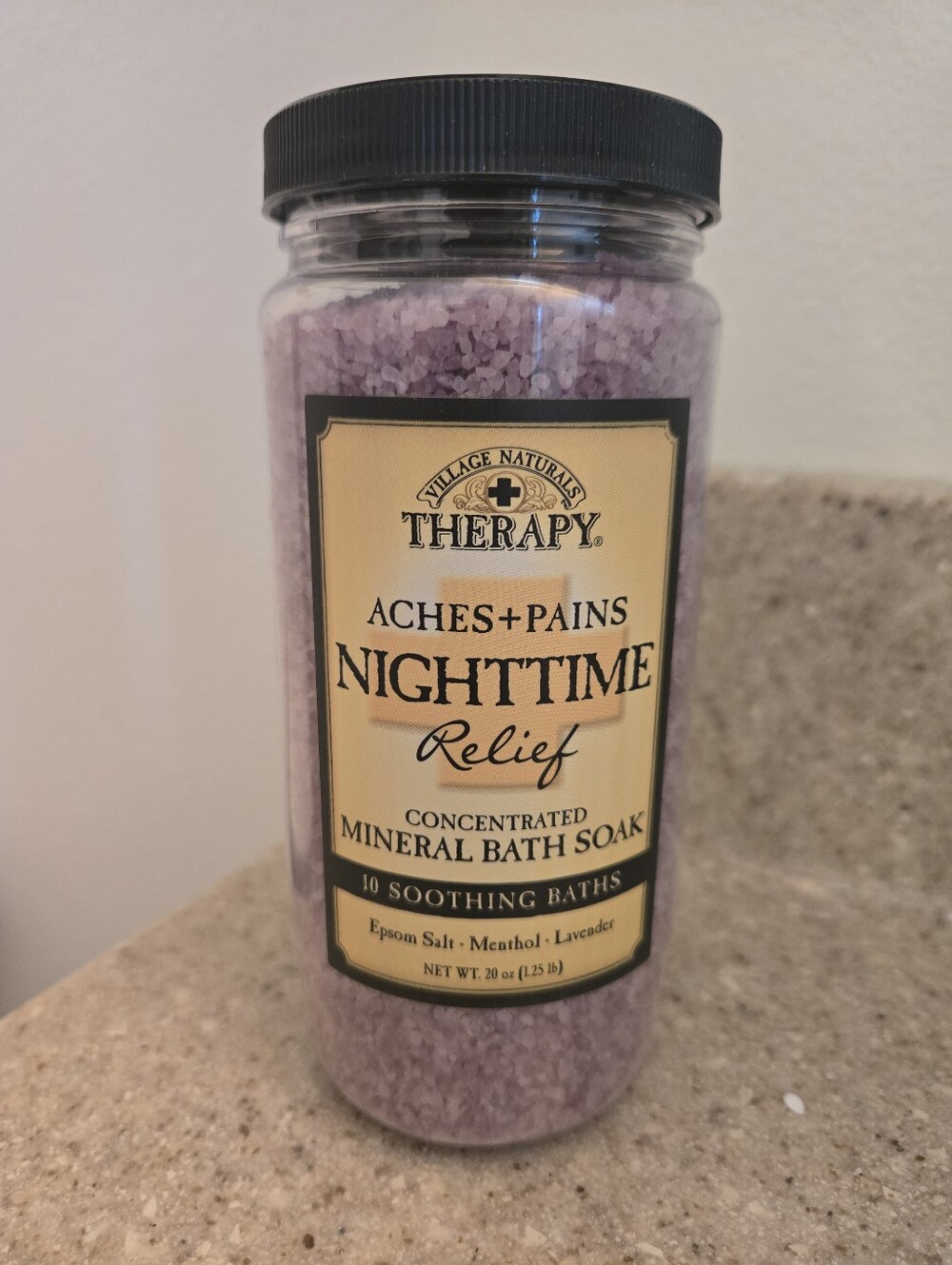 Village Naturals Therapy Nighttime Relief Mineral Bath Soak - Lavender
